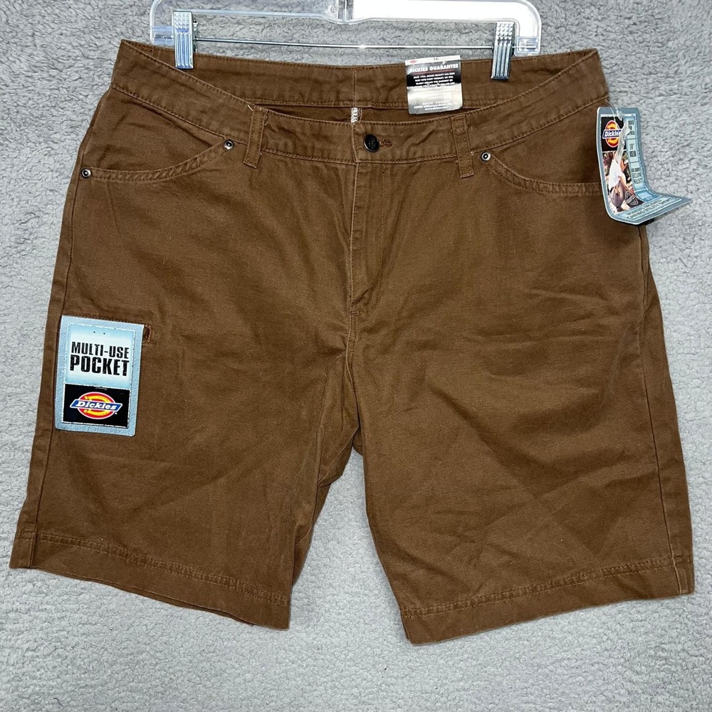 NOS Dickies Carpenter Cargo Shorts Womens 16 x 10 Brown Multi-Use Pocket NWT VTG
